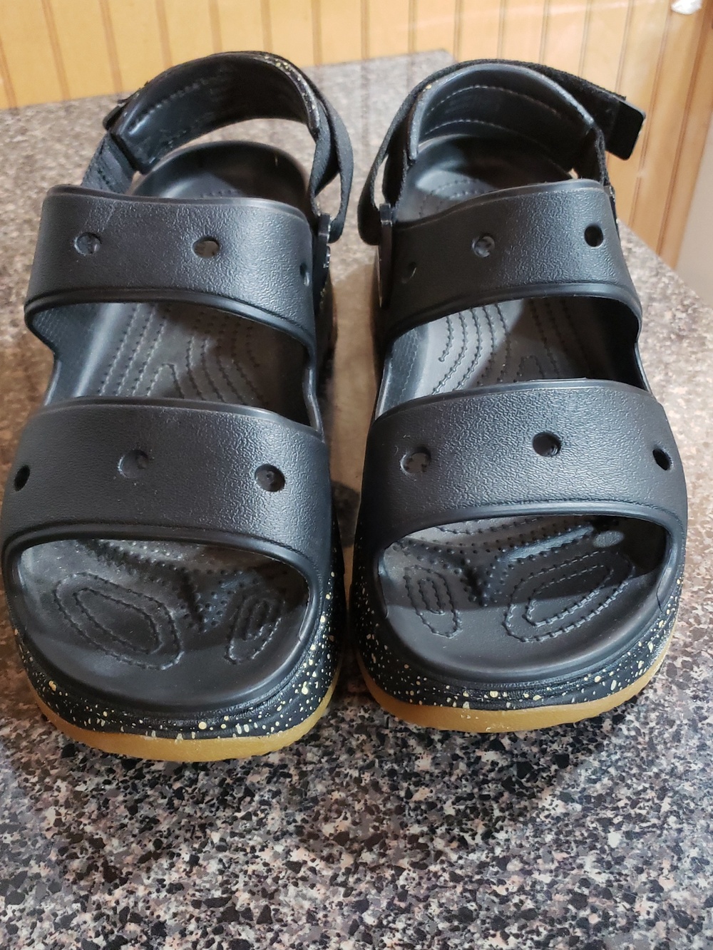 Crocs Hiker Xscape Festival Sandals Black Platform Double Adjustable Straps W 9 - Picture 2 of 5